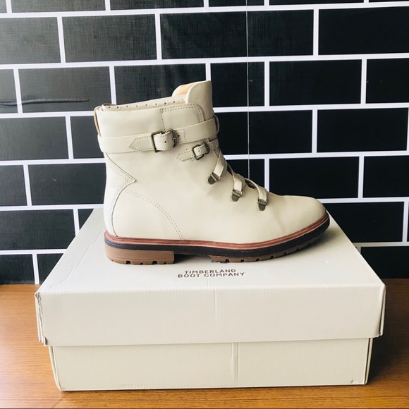 TIMBERLAND BOOT CO LACE ANKLE BOOT WHITE FULL GRAI - Picture 2 of 6